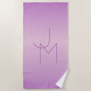 Einzigartiges überlappendes Monogramm   Sanftes La Strandtuch