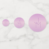 Einzigartiges überlappendes Monogramm | Soft Laven Konfetti (Vorderseiten)