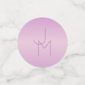 Einzigartiges überlappendes Monogramm | Soft Laven Konfetti (Klein Vorderseite)