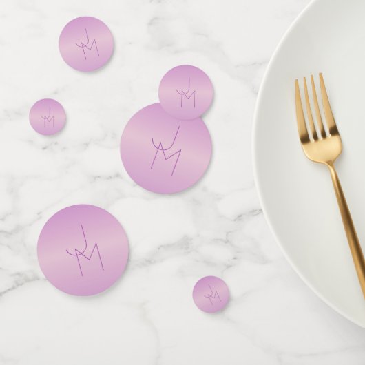 Einzigartiges überlappendes Monogramm | Soft Laven Konfetti (Gruppe)