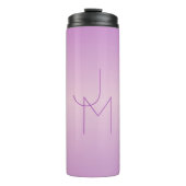 Einzigartiges überlappendes Monogramm | Soft Laven Thermosbecher (Vorderseite)