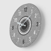 Einzigartiges und antikes Dekor - Modernes Grau Große Wanduhr (Winkel)