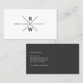 EINZIGARTIGES UND COOLES MODERNES MONOGRAMM AUF WE VISITENKARTE (Vorne/Hinten)