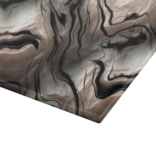 Einzigartiges und Cooles Muster aus Steinmarmor Schneidebrett (Ecke)