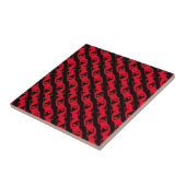 Einzigartiges und Cooles Schwarz/Bright Red Modern Fliese (Seite)