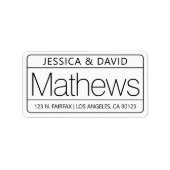 Einzigartiges und kreatives Schwarz Adressaufkleber (Vorne)