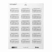 Einzigartiges und kreatives Schwarz Adressaufkleber (Vorne)