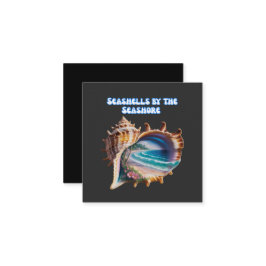 Einzigartiges und modernes Muschelgeschäft Quadratische Visitenkarte