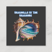 Einzigartiges und modernes Muschelgeschäft Quadratische Visitenkarte (Vorderseite)