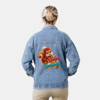 Einzigartiges und Unaufhaltsames Süßes Eichhörnche Jeansjacke