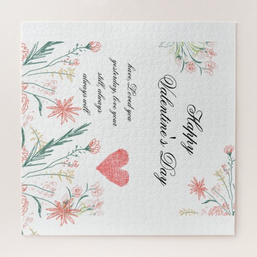 Einzigartiges Valentingeschenk Puzzle (Horizontal)