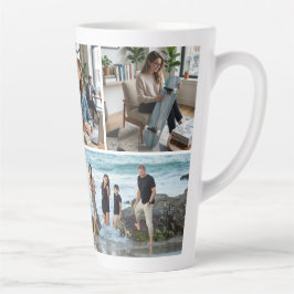 Einzigartiges Vier-Bilder-Layout Personalisiert Milchtasse