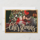 Einzigartiges Vier-Foto-Grid 4 Foto Collage Holida Einladung (Vorderseite)