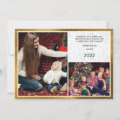 Einzigartiges Vier-Foto-Grid 4 Foto Collage Holida Einladung (Rückseite)