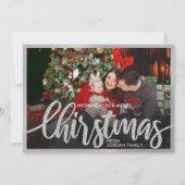 Einzigartiges Vier-Foto-Grid 4 Foto Collage Holida Einladung (Vorderseite)