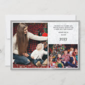 Einzigartiges Vier-Foto-Grid 4 Foto Collage Holida Einladung (Rückseite)