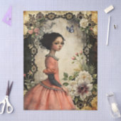 Einzigartiges Viktorianisches Giro del Malcantone Seidenpapier (Basteln)