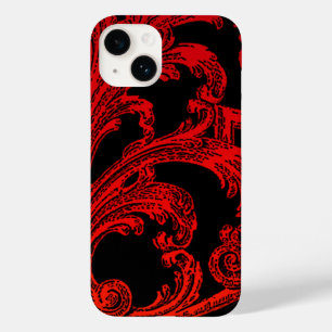 Einzigartiges Vintage-Swirbel-Ombre-Rot-Design iPh Case-Mate iPhone 14 Hülle