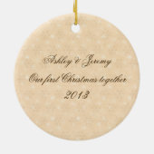 Einzigartiges Vintages Foto Keramikornament (Hinten)