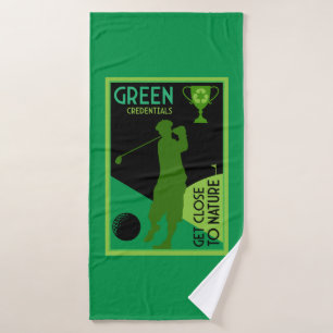 Einzigartiges Vintages Golfgeschenk Badehandtuch