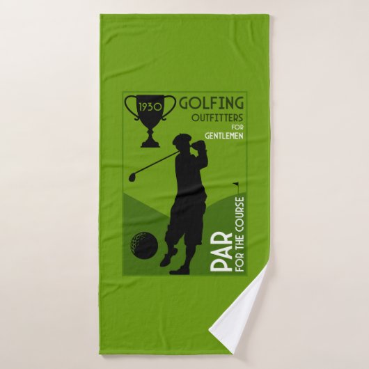 Einzigartiges Vintages Golfgeschenk Badehandtuch (Badehandtuch)