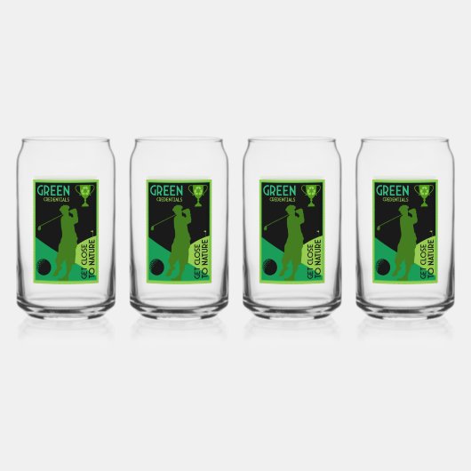 Einzigartiges Vintages Golfgeschenk Dosenglas (Vorderseite)