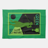 Einzigartiges Vintages Golfgeschenk Geschirrtuch (Horizontal)