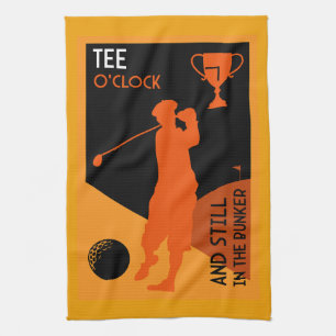 Einzigartiges Vintages Golfgeschenk Geschirrtuch