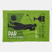 Einzigartiges Vintages Golfgeschenk Geschirrtuch (Horizontal)