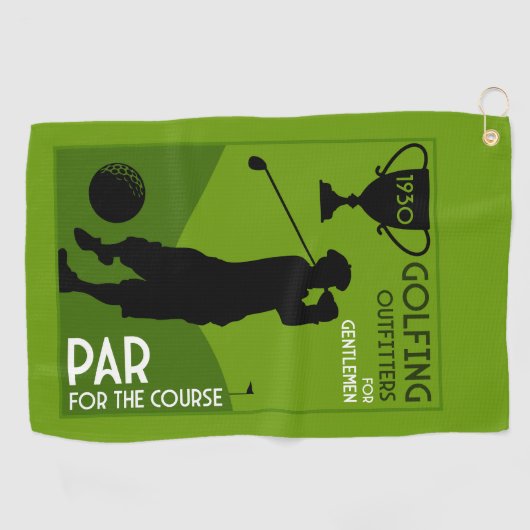 Einzigartiges Vintages Golfgeschenk Golfhandtuch (Horizontal)