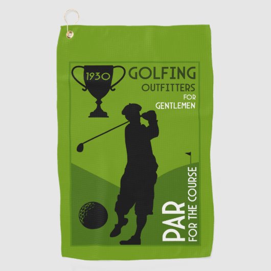 Einzigartiges Vintages Golfgeschenk Golfhandtuch (Vorderseite)