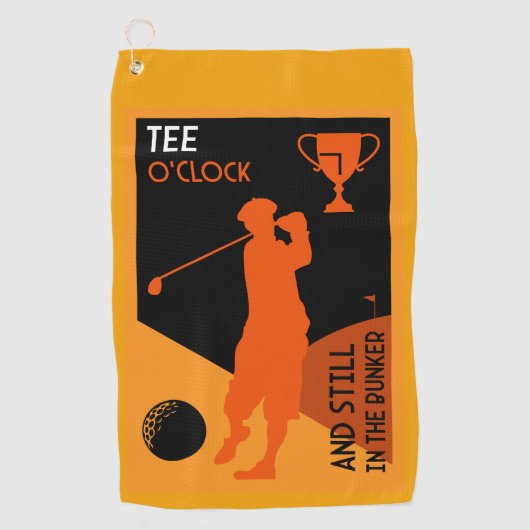 Einzigartiges Vintages Golfgeschenk Golfhandtuch (Vorderseite)