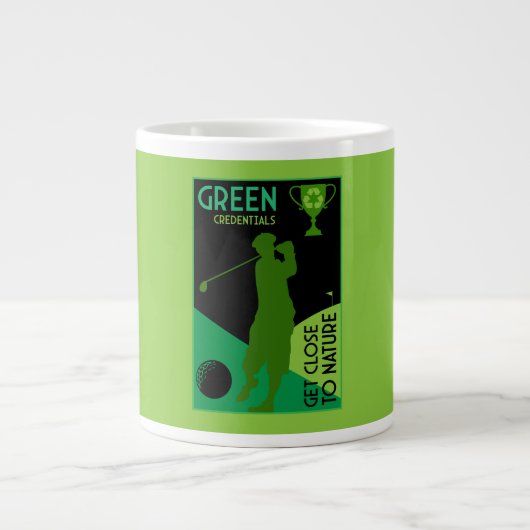 Einzigartiges Vintages Golfgeschenk Jumbo-Tasse (Vorderseite)