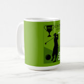 Einzigartiges Vintages Golfgeschenk Kaffeetasse (Vorderseite Links)