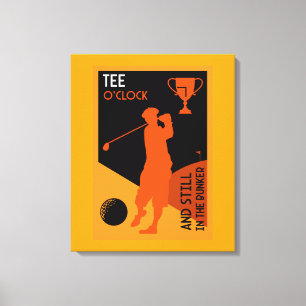 Einzigartiges Vintages Golfgeschenk Leinwanddruck