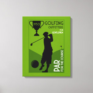 Einzigartiges Vintages Golfgeschenk Leinwanddruck