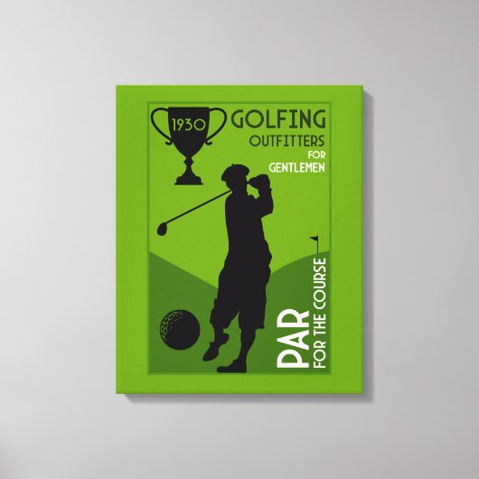 Einzigartiges Vintages Golfgeschenk Leinwanddruck (Vorderseite)