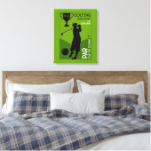 Einzigartiges Vintages Golfgeschenk Leinwanddruck (Insitu (Schlafzimmer))