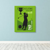 Einzigartiges Vintages Golfgeschenk Leinwanddruck (Insitu (Holzboden))