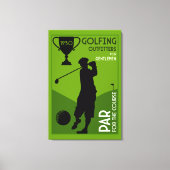 Einzigartiges Vintages Golfgeschenk Leinwanddruck (Vorderseite)