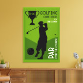Einzigartiges Vintages Golfgeschenk Leinwanddruck (Insitu (Wohnzimmer))