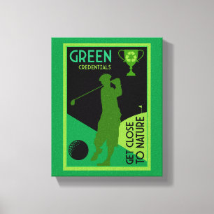 Einzigartiges Vintages Golfgeschenk Leinwanddruck
