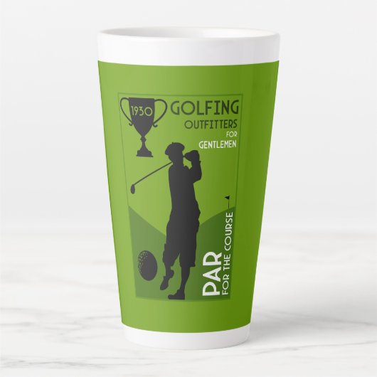 Einzigartiges Vintages Golfgeschenk Milchtasse (Vorderseite)