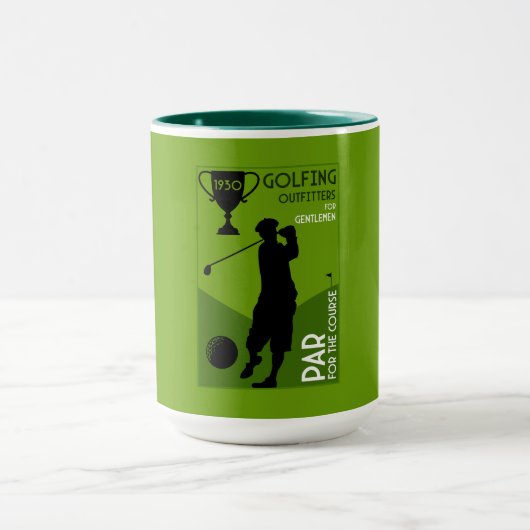 Einzigartiges Vintages Golfgeschenk Tasse (Zentrum)