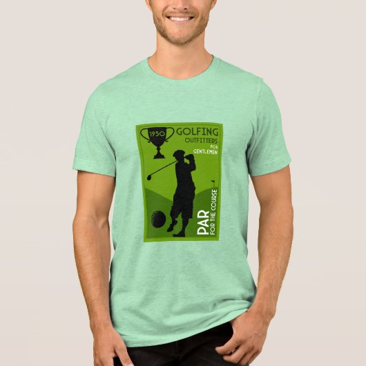 Einzigartiges Vintages Golfgeschenk Tri-Blend Shirt (Vorderseite)