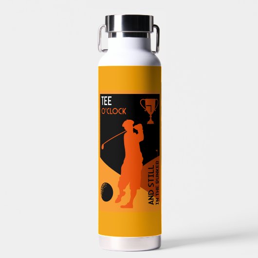 Einzigartiges Vintages Golfgeschenk Trinkflasche (Vorne)