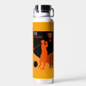 Einzigartiges Vintages Golfgeschenk Trinkflasche (Rückseite)