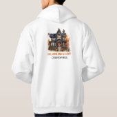 Einzigartiges Vintages Halloween-Spuk Haus Hoodie (Rückseite)
