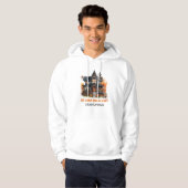 Einzigartiges Vintages Halloween-Spuk Haus Hoodie (Vorne ganz)