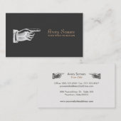 Einzigartiges Vintages Schwarzgeschäft Visitenkarte (Vorne/Hinten)